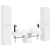 vidaXL Conjunto de M&oacute;veis para Banheiro 5 unid. Branco Brilhante