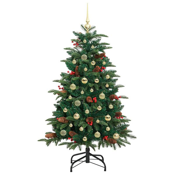 vidaXL &Aacute;rvore de Natal Artificial Verde 150 cm PVC, Metal e Pl&aacute;stico