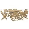 vidaXL 9 pcs conjunto de jantar para jardim madeira de ac&aacute;cia maci&ccedil;a