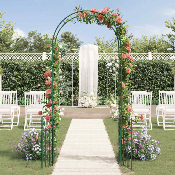 vidaXL Arco de Jardim com bloqueio Verde 102 x 50 x 218 cm