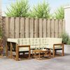 vidaXL Conjunto de Sof&aacute;s para Exterior 7 pcs Natural e Creme