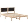 vidaXL Estrutura da Cama Preto 140 x 190 cm Madeira de Pinheiro S&oacute;lida