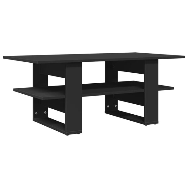 vidaXL Mesa de centro 102x55x42 cm derivados de madeira preto