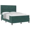vidaXL Cama Box com colch&atilde;o Verde Escuro 140 x 190 cm Veludo