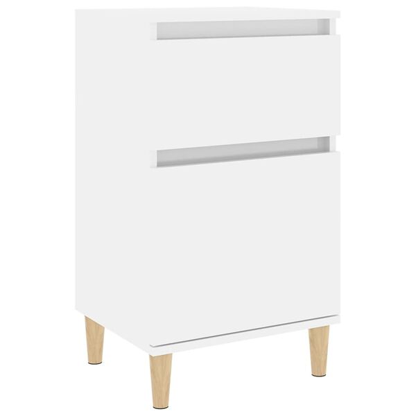 vidaXL Mesa de cabeceira 40x35x70 cm branco brilhante