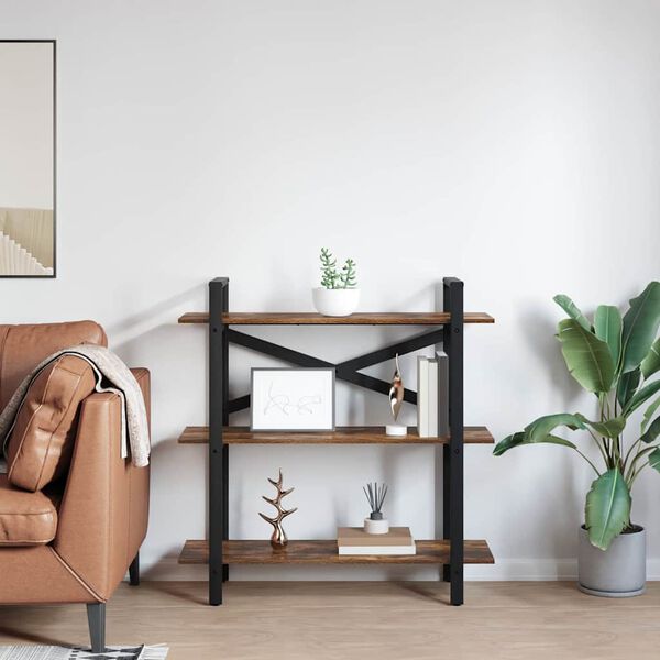 vidaXL Estante Carvalho Defumado 100 x 33,5 x 102 cm