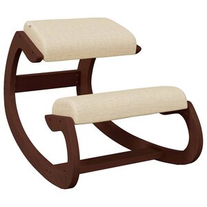 vidaXL Cadeira de ajoelhar 55x84x55 cm contraplacado de b&eacute;tula creme