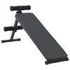 vidaXL Banco para Abdominais Manual Preto 124 x 33,5 x 55 cm