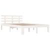 vidaXL Estrutura de cama 140x190 cm madeira maci&ccedil;a branco