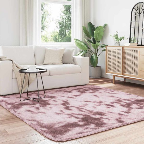 vidaXL Tapete shaggy de pelo alto NAVARRA 200x200 cm rosa empoeirado