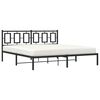 vidaXL Estrutura de cama com cabeceira 183x213 cm metal preto