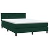 vidaXL Cama box spring c/ colch&atilde;o e LED 160x220 cm veludo verde-escuro
