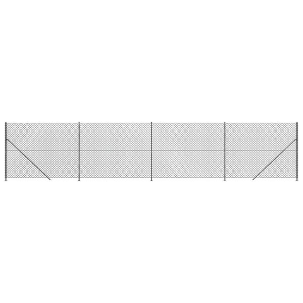 vidaXL Cerca de arame com flange 1,6x10 m antracite