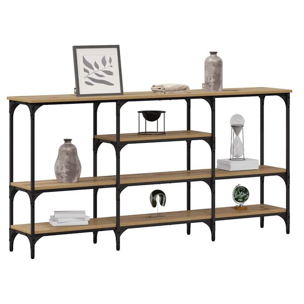 vidaXL Aparador carvalho artisiano 160 x 29 x 80 cm Madeira processada