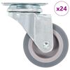 vidaXL 24 pcs rodas girat&oacute;rias 50 mm