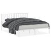 vidaXL Estrutura de cama com cabeceira 160x200 cm metal branco