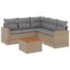 vidaXL 6 pcs conjunto de sof&aacute;s p/ jardim com almofad&otilde;es vime PE bege