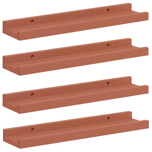 vidaXL Prateleira de Parede 4 pcs Vermelho 40 x 9 x 3 cm