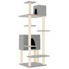 vidaXL &Aacute;rvore p/ gatos c/ postes arranhadores sisal 154 cm cinza-claro