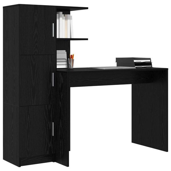vidaXL Mesa 2 pcs Carvalho Preto