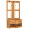 vidaXL &Aacute;rvore de Hall SANDNES 87x40x159,5 cm Madeira Maci&ccedil;a de Pinho