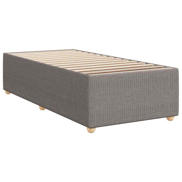 vidaXL Estrutura de cama sem colch&atilde;o 90x190 cm tecido cinzento