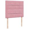 vidaXL Cama boxspring com colch&atilde;o 120x190 cm veludo rosa