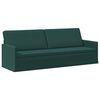 vidaXL Sof&aacute; de 3 lugares Verde-Escuro 220 x 81 x 82 cm Tecido