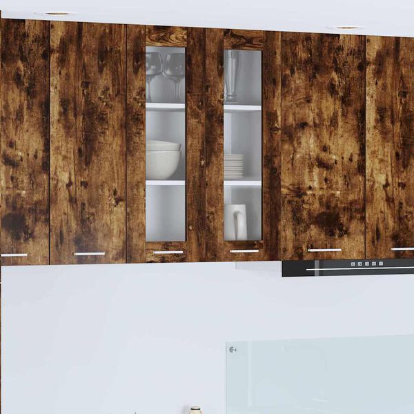 vidaXL Arm&aacute;rio suspenso com porta Carvalho Defumado 60 x 31 x 80 cm