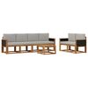 vidaXL Conjunto de Sof&aacute;s para Exterior 6 pcs Natural e Cinzento-Claro
