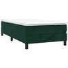 vidaXL Cama boxspring com colch&atilde;o 120x200 cm veludo verde-escuro