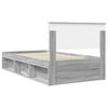 vidaXL Estrutura da Cama com cabeceira Cinza Sonoma 100 x 200 cm