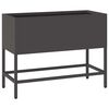 vidaXL Vaso Elevado para Jardim Preto 60 x 26 x 45 cm A&ccedil;o