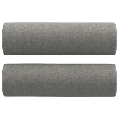 vidaXL 4 pcs conjunto de sofás c/ almofadões tecido cinza-escuro