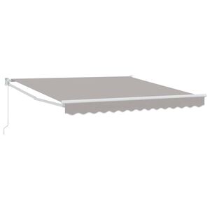 vidaXL Toldo Manual 3 x 2,5 m Cinzento-claro 100% Poli&eacute;ster