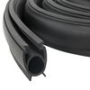 vidaXL Veda&ccedil;&atilde;o da Porta da Garagem Preto 41 x 33 mm 2,5 m PVC