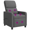 vidaXL Recliner de Massagem Cinzento-Escuro Tecido