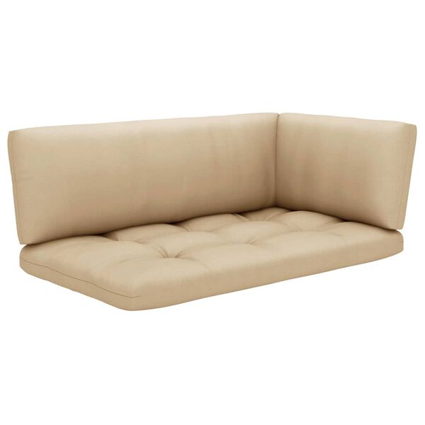 vidaXL 4 pcs conj. lounge paletes c/ almofad&otilde;es pinho impregnado