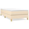 vidaXL Estrutura de cama com molas 80x200 cm creme