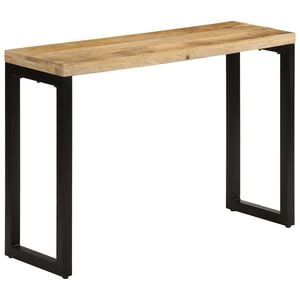 vidaXL Mesa consola 110x35x76 cm madeira de mangueira &aacute;spera maci&ccedil;a