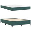 vidaXL Estrutura da Cama com colch&atilde;o Verde Escuro 140 x 190 cm tecido