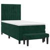 vidaXL Cama com molas/colch&atilde;o 100x200 cm veludo verde-escuro