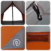 vidaXL Tenda Teepee para 9 Pessoas Cinza e Laranja 502 x 502 x 297 cm