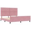 vidaXL Cama Box com cabeceira Rosa 180 x 200 cm Veludo