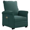 vidaXL Poltrona elevat&oacute;ria de massagens tecido verde-escuro