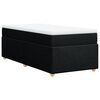 vidaXL Cama com molas/colch&atilde;o 90x190 cm tecido preto