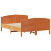 vidaXL Cama sem colch&atilde;o 135x190 cm madeira pinho maci&ccedil;a castanho-mel