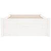 vidaXL Estrutura cama pequena solteiro 75x190 cm madeira maciça branco