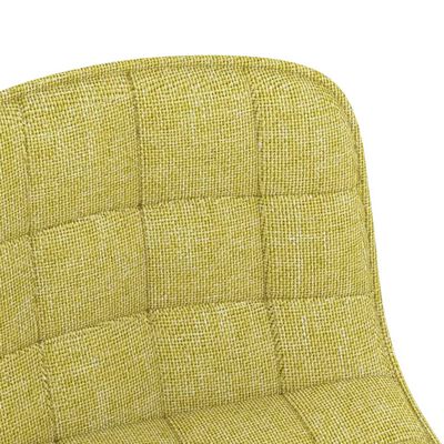 vidaXL Cadeira de jantar giratória tecido verde