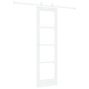 vidaXL Porta Deslizante 61 x 198,5 cm Madeira de pinho maci&ccedil;a e vidro